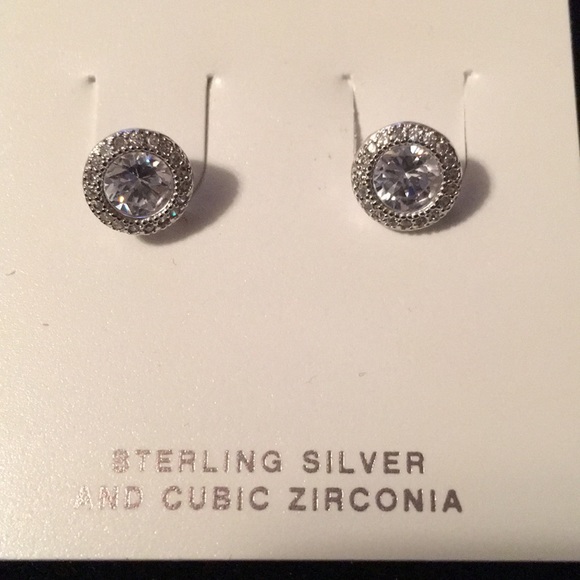 Lord Taylor Jewelry Lord Taylor Silver Cubic Zirconia Earrings Poshmark